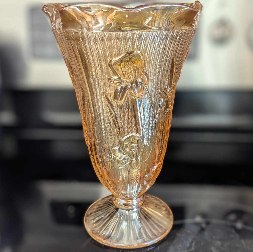 Vintage Carnival Glass Vase